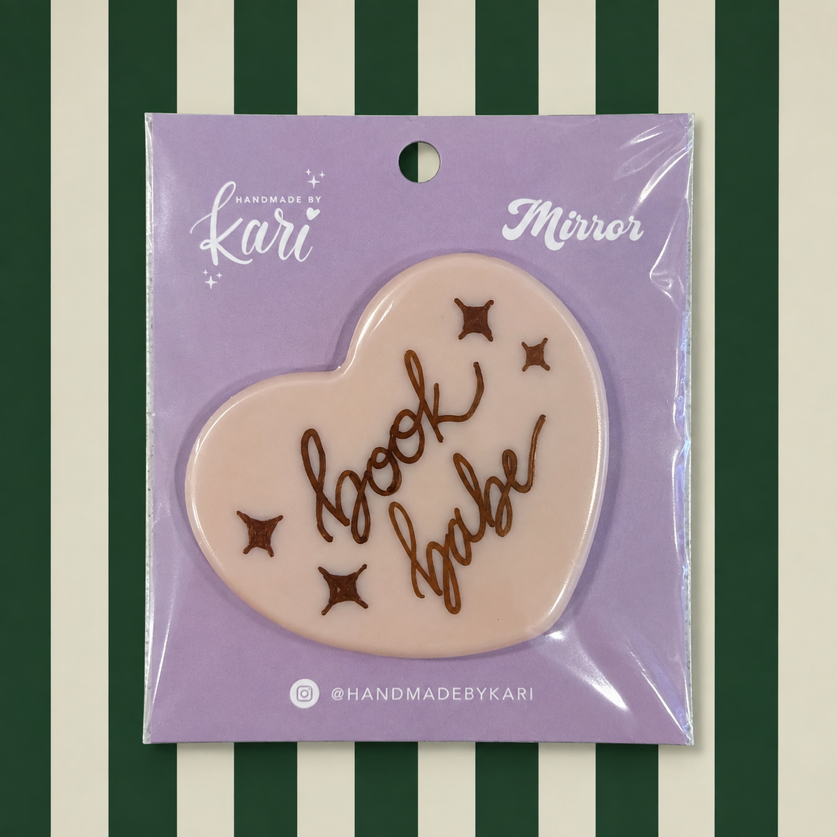 Book Babe Compact Mirror - White