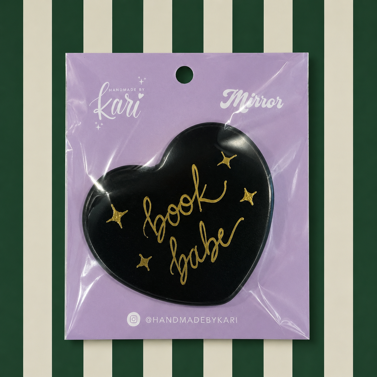 Book Babe Compact Mirror - Black